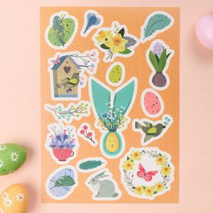 Пасхальные наклейки Тёплая Весна 29*20 см, 2 листа Koopman (Купман) фото 2