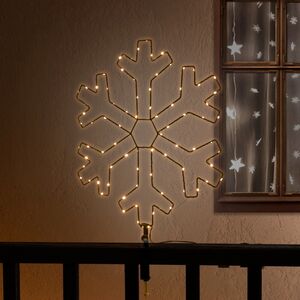 Светодиодная снежинка Lafiora Balcony Lights 49 см, 80 теплых белых LED ламп, с винтовым креплением, IP44