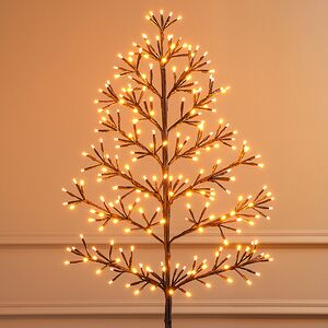 Светодиодное дерево Lausanne Black 108 см, 230 экстра теплых белых LED ламп с мерцанием, IP44 Kaemingk фото 4