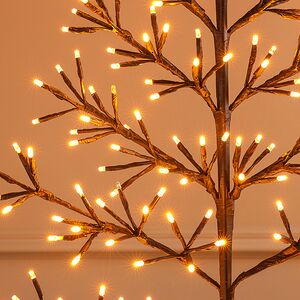 Светодиодное дерево Lausanne Black 108 см, 230 экстра теплых белых LED ламп с мерцанием, IP44 Kaemingk фото 2