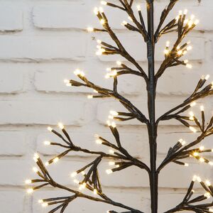 Светодиодное дерево Lausanne Black 108 см, 230 экстра теплых белых LED ламп с мерцанием, IP44 Kaemingk фото 8