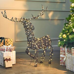 Светящийся олень Гэвин 102 см, 300 теплых белых LED ламп, IP44