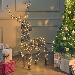 Светящийся олень Гэвин 124 см, 360 теплых белых LED ламп, IP44