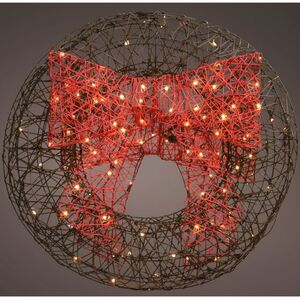Светодиодное украшение Balcony Lights - Рождественский венок 78 см, 160 теплых белых LED ламп, IP44 Kaemingk (Кейминг) фото 6
