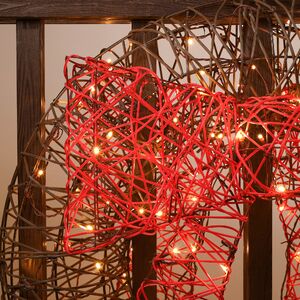 Светодиодное украшение Balcony Lights - Рождественский венок 78 см, 160 теплых белых LED ламп, IP44 Kaemingk (Кейминг) фото 2