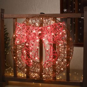 Светодиодное украшение Balcony Lights - Рождественский венок 78 см, 160 теплых белых LED ламп, IP44