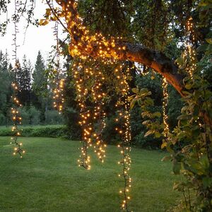 Гирлянда на дерево Каскад 80 см*18 шт, 576 теплых/экстра теплых LED ламп, черный ПВХ, IP44 Kaemingk (Кейминг) фото 4