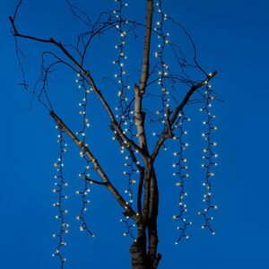 Гирлянда на дерево Каскад 80 см*18 шт, 576 теплых/экстра теплых LED ламп, черный ПВХ, IP44 Kaemingk (Кейминг) фото 3