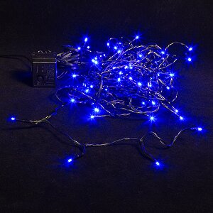 Светодиодная гирлянда Объемная 120 синих LED ламп 9 м, черный ПВХ, контроллер, IP44 Kaemingk фото 2
