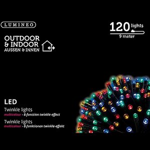 Светодиодная гирлянда Объемная 120 разноцветных LED ламп 9 м, черный ПВХ, контроллер, IP44 Kaemingk фото 4