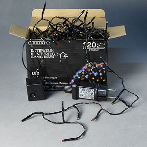 Светодиодная гирлянда Объемная 120 разноцветных LED ламп 9 м, черный ПВХ, контроллер, IP44 Kaemingk (Кейминг) фото 3