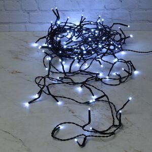 Светодиодная гирлянда Объемная 120 холодных белых LED ламп 9 м, черный ПВХ, контроллер, IP44 Kaemingk фото 2