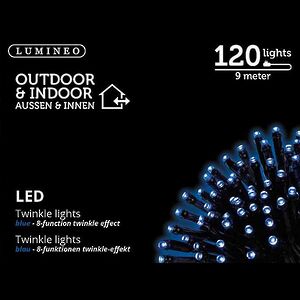 Светодиодная гирлянда Объемная 120 синих LED ламп 9 м, черный ПВХ, контроллер, IP44 Kaemingk (Кейминг) фото 4