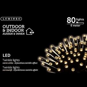 Светодиодная гирлянда Объемная 80 теплых белых LED ламп 6 м, черный ПВХ, контроллер, IP44 Kaemingk (Кейминг) фото 3