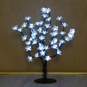 Светодиодное дерево Цветущая Яблоня 45 см, 48 холодных белых LED ламп, IP44 Kaemingk фото 2