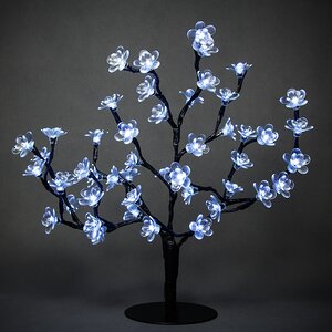 Светодиодное дерево Цветущая Яблоня 45 см, 48 холодных белых LED ламп, IP44 Kaemingk фото 4