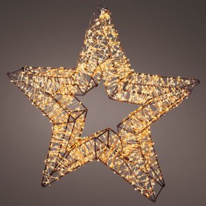 Светодиодное украшение Звезда Тессеус 38 см, 1500 теплых белых LED ламп, таймер, IP44 Kaemingk фото 1
