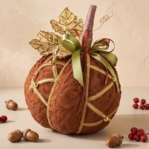 Декоративное украшение Тыква Микеле 23 см коричневая Winter Deco фото 1