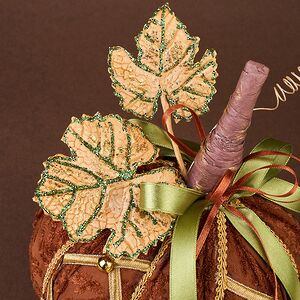 Декоративное украшение Тыква Микеле 23 см коричневая Winter Deco фото 2