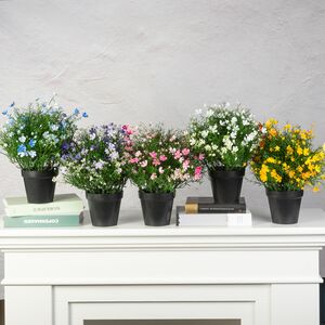 Искусственный цветок в горшке Лобелия 36 см, желтый Summer Deco фото 3