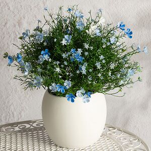Искусственный цветок в горшке Лобелия 36 см, голубой