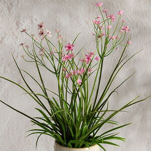 Искусственный цветок в горшке Таллинум 38 см розовый Summer Deco фото 2