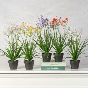 Искусственный цветок в горшке Таллинум 38 см красный Summer Deco фото 3