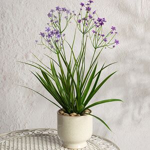 Искусственный цветок в горшке Таллинум 51 см сиреневый