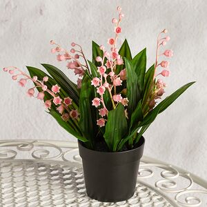 Искусственный цветок в горшке Ландыш - Романтическая Весна 23 см Summer Deco фото 4