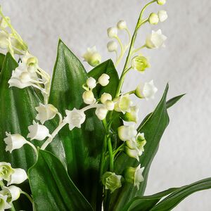 Искусственный цветок в горшке Ландыш - Мирандола 23 см Summer Deco фото 7