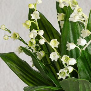 Искусственный цветок в горшке Ландыш - Мирандола 23 см Summer Deco фото 6