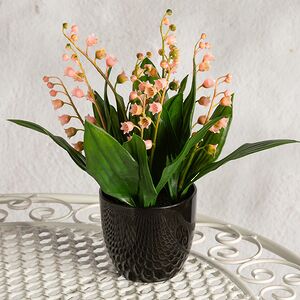 Искусственный цветок в горшке Ландыш - Molinella 23 см Summer Deco фото 4