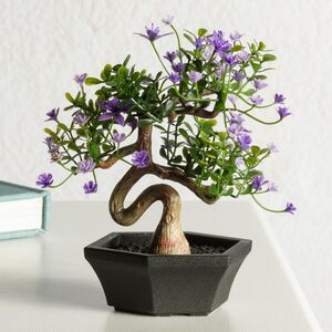 Искусственный Бонсай Цукуйоми 13 см фиолетовый