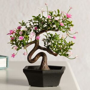 Искусственный Бонсай Цукуйоми 13 см розовый