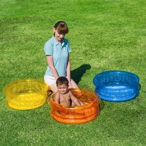 Детский бассейн с надувным дном Леденец синий 64*25 см Bestway фото 2