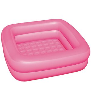 Детский бассейн "Квадрат", розовый, 86*86*25 см, надувное дно Bestway фото 2