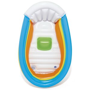 Надувной бассейн-ванночка для малышей 76*48*33 см, надувное дно, термометр, клапан Bestway фото 4