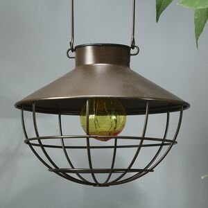 Подвесной светильник на солнечной батарее Solar Alton 22 см, IP44, коричневый Koopman фото 3