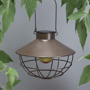 Подвесной светильник на солнечной батарее Solar Alton 22 см, IP44, коричневый Koopman фото 4