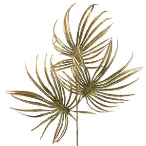 Искусственная ветка Пальмовый Рай 67 см оливково-золотая Kaemingk фото 2