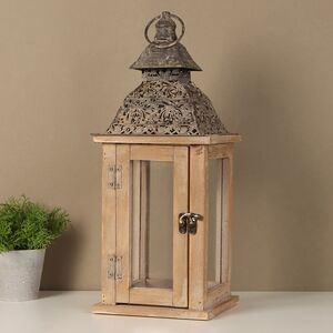 Деревянный фонарь Кабасс 40 см Kaemingk (Кейминг) фото 2