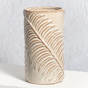 Керамическая ваза Джунгли Модерн 19 см песочная Kaemingk (Кейминг) фото 2