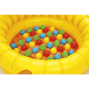Игровой бассейн Львёнок с надувным дном и шариками 111*98*62 см Bestway фото 4