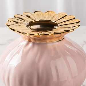 Фарфоровая ваза Мелограно 16 см розовая Kaemingk фото 2