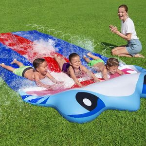 Водная дорожка для скольжения Triple Shark Slide 488 см (Bestway, Китай). Артикул: 52390