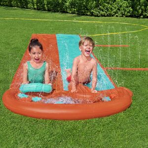 Двойная водная дорожка для скольжения с двумя игрушками Sponge Soakers Double Slide 488 см