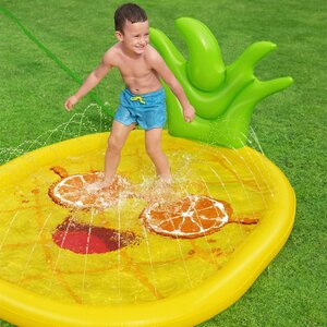 Надувной бассейн для малышей Солнечный Ананас 196*165 см, с разбрызгивателем Bestway фото 4