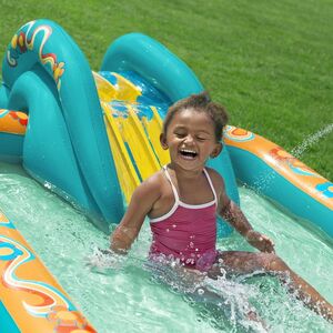 Игровой центр Retro Groove 193*152*74 см, с горкой и фонтаном, клапан Bestway фото 3