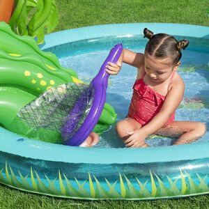 Игровой центр Crocodile Cove 224*181*72 см, с горкой и фонтаном, клапан Bestway фото 7