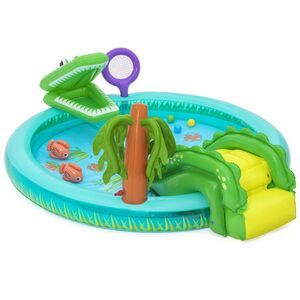 Игровой центр Crocodile Cove 224*181*72 см, с горкой и фонтаном, клапан Bestway фото 9